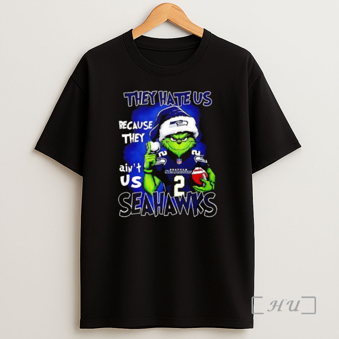 Officials They Hate Us Because They Aint Us Seattle Seahawks Grinch Premium Shirt Sweatshirt Tee