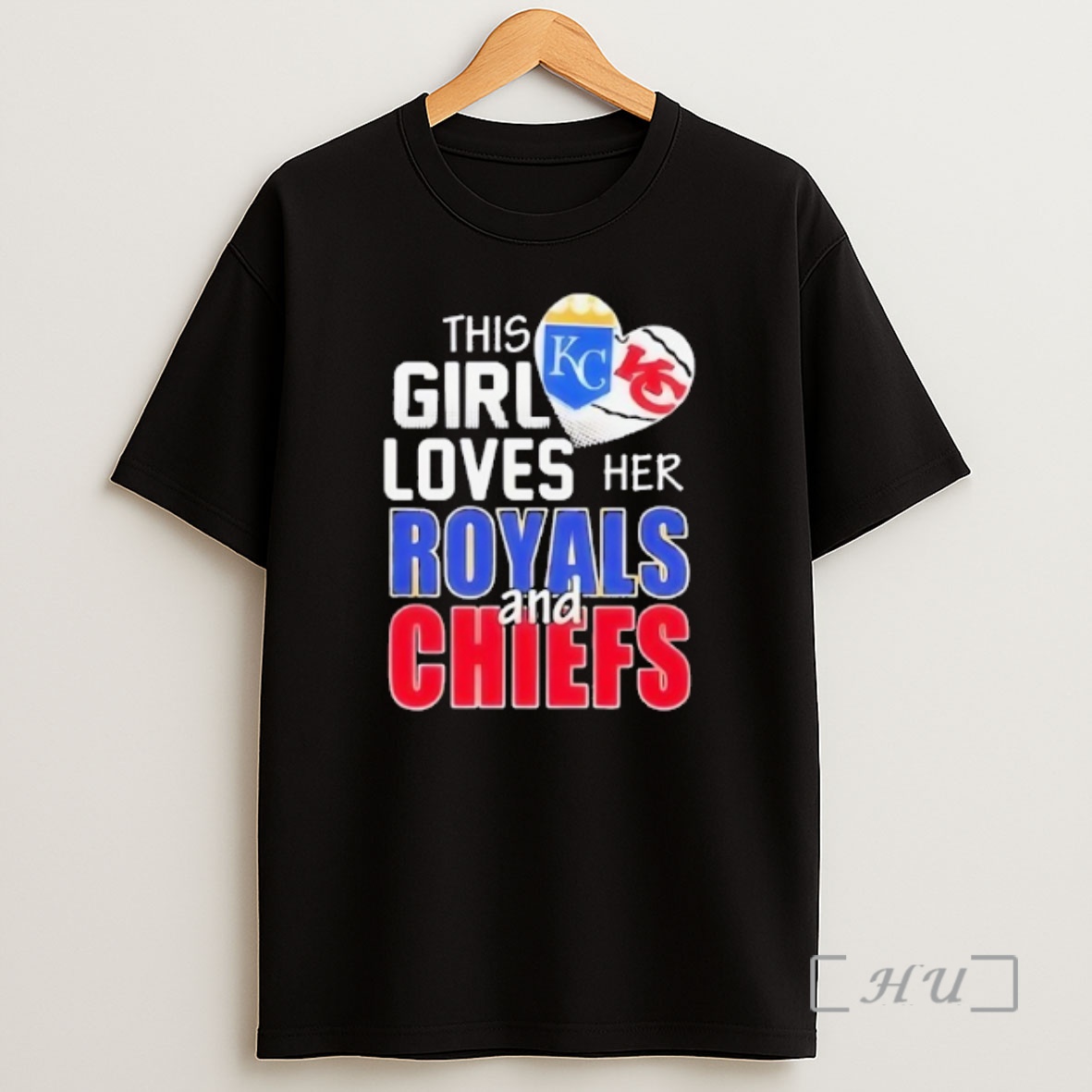 Officials This Girl Loves Her Missouri Sports Kansas City Royals And Kansas City Chiefs Logo Premium Shirt Sweatshirt Tee