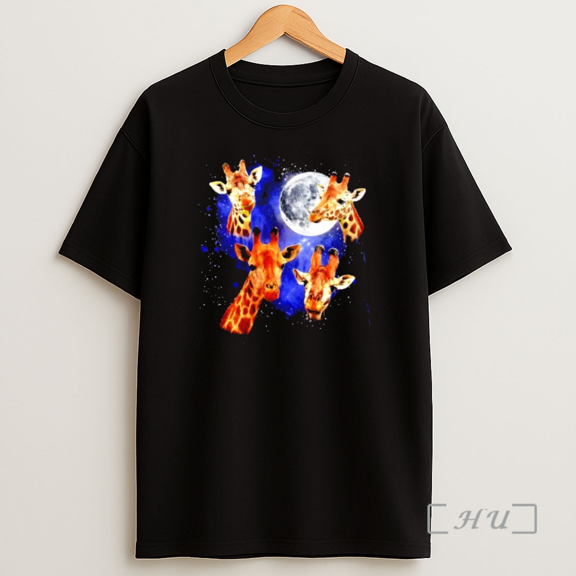Officials Three Giraffe Retro Graphic Moon Premium Shirt Sweatshirt Tee