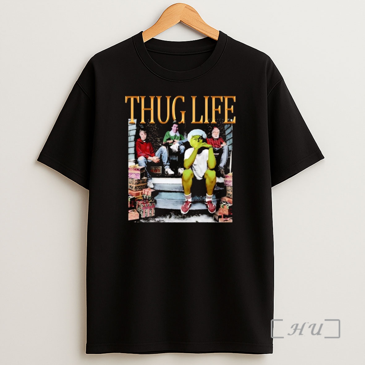 Officials Thug Life Gang Kevin Elf Santa And Grinch Christmas Premium Shirt Sweatshirt Tee