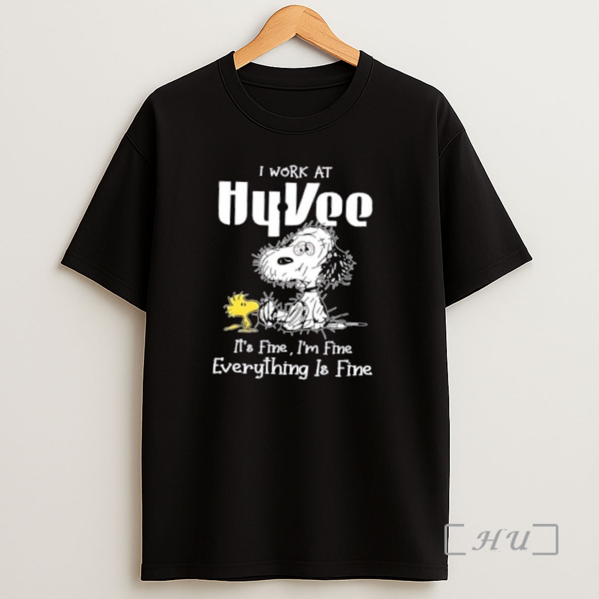 Officials Tired Snoopy I Work At Hy Vee Its Fine Im Fine Everything Is Fine Premium Shirt Sweatshirt Tee