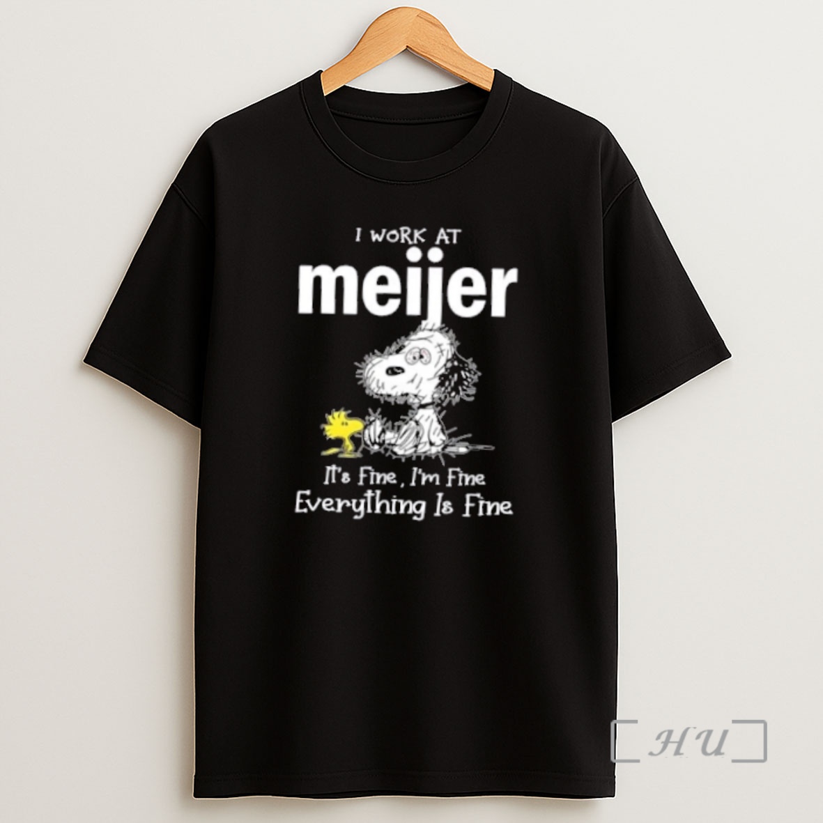 Officials Tired Snoopy I Work At Meijer Its Fine Im Fine Everything Is Fine Premium Shirt Sweatshirt Tee