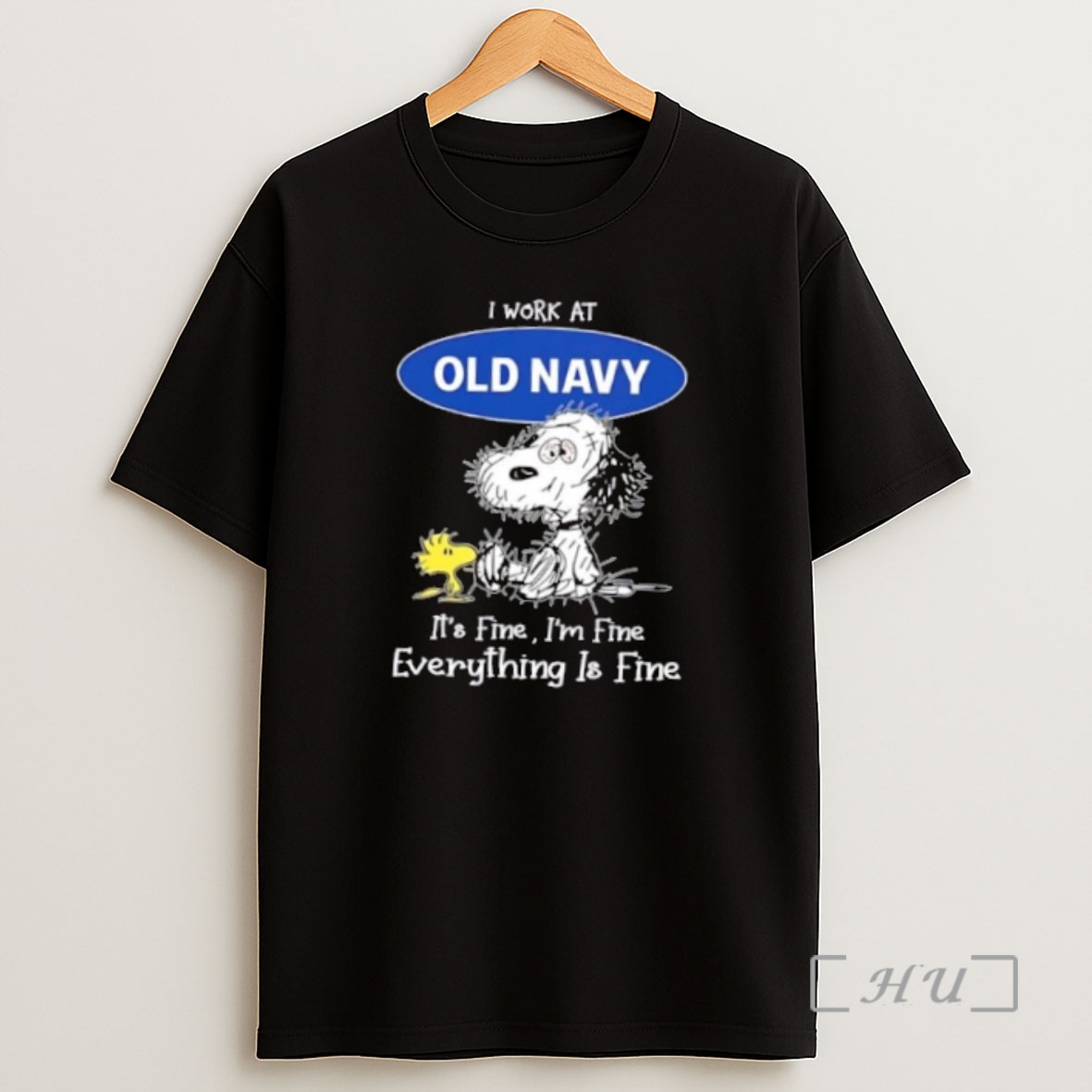 Officials Tired Snoopy I Work At Old Navy Its Fine Im Fine Everything Is Fine Premium Shirt Sweatshirt Tee