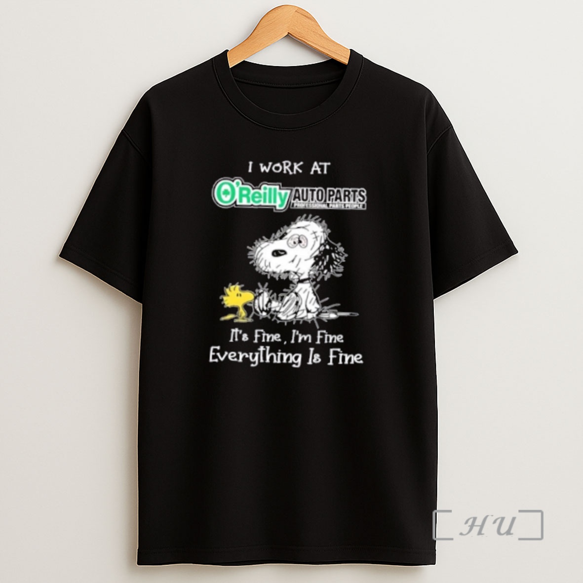 Officials Tired Snoopy I Work At Oreilly Auto Parts Its Fine Im Fine Everything Is Fine Premium Shirt Sweatshirt Tee