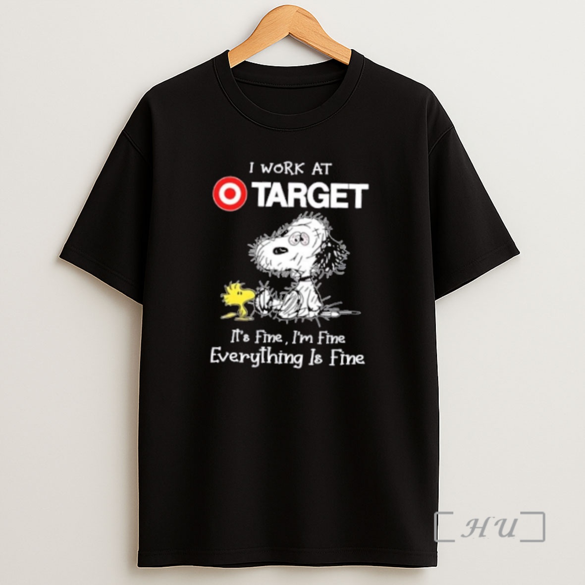 Officials Tired Snoopy I Work At Target Its Fine Im Fine Everything Is Fine Premium Shirt Sweatshirt Tee