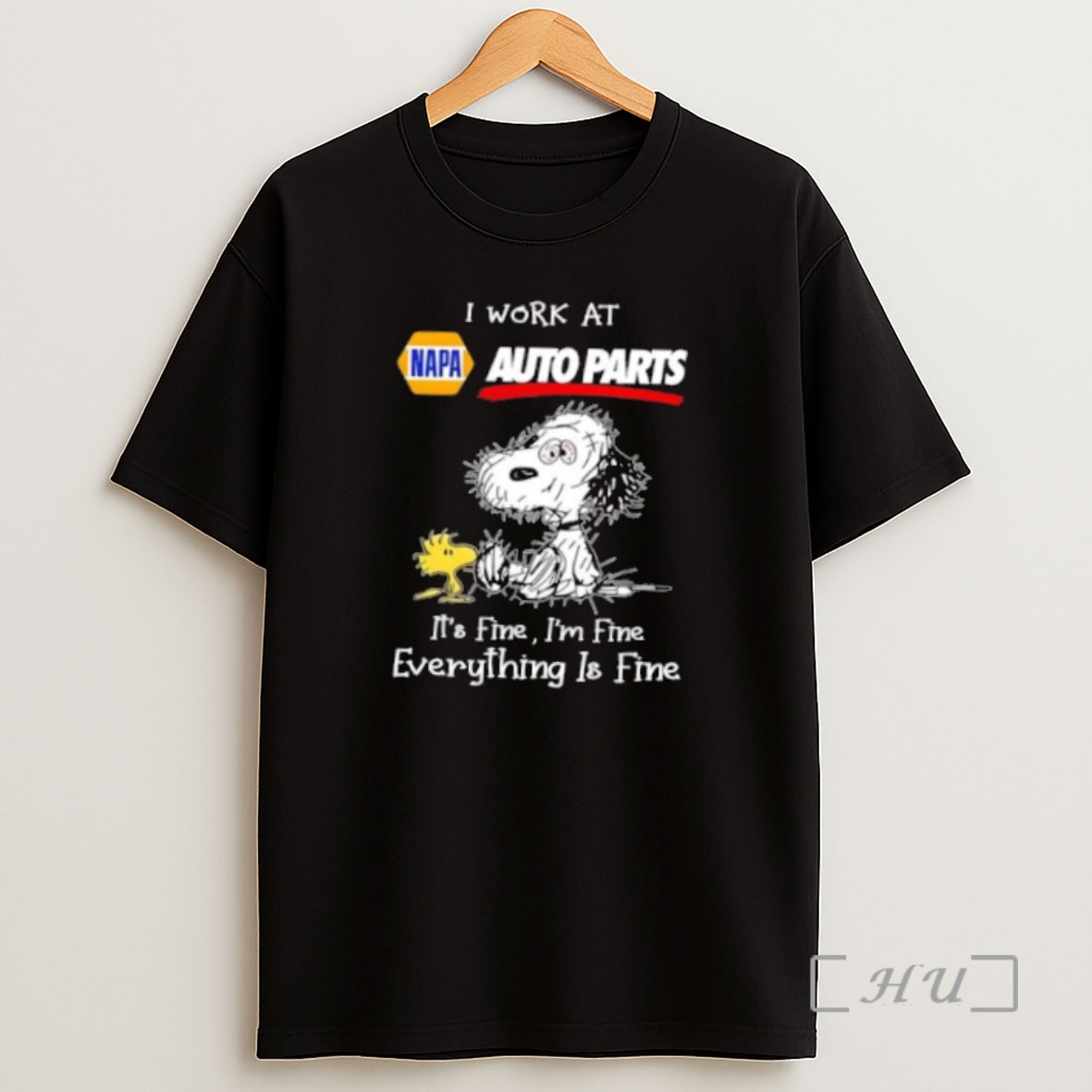 Officials Tired Snoopy I Work At The Napa Network Its Fine Im Fine Everything Is Fine Premium Shirt Sweatshirt Tee