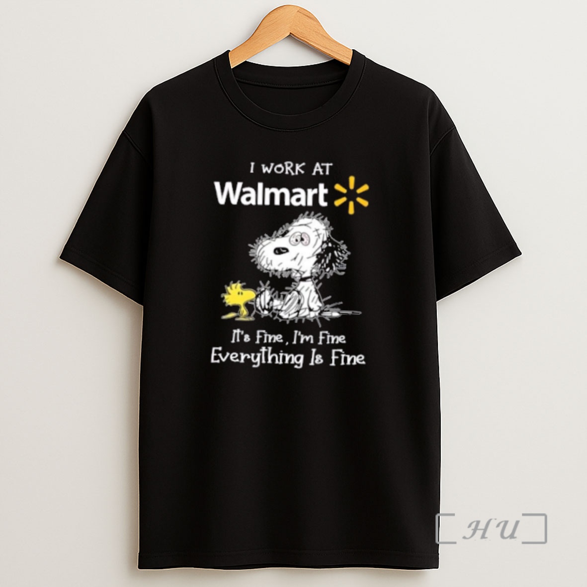 Officials Tired Snoopy I Work At Walmart Its Fine Im Fine Everything Is Fine Premium Shirt Sweatshirt Tee