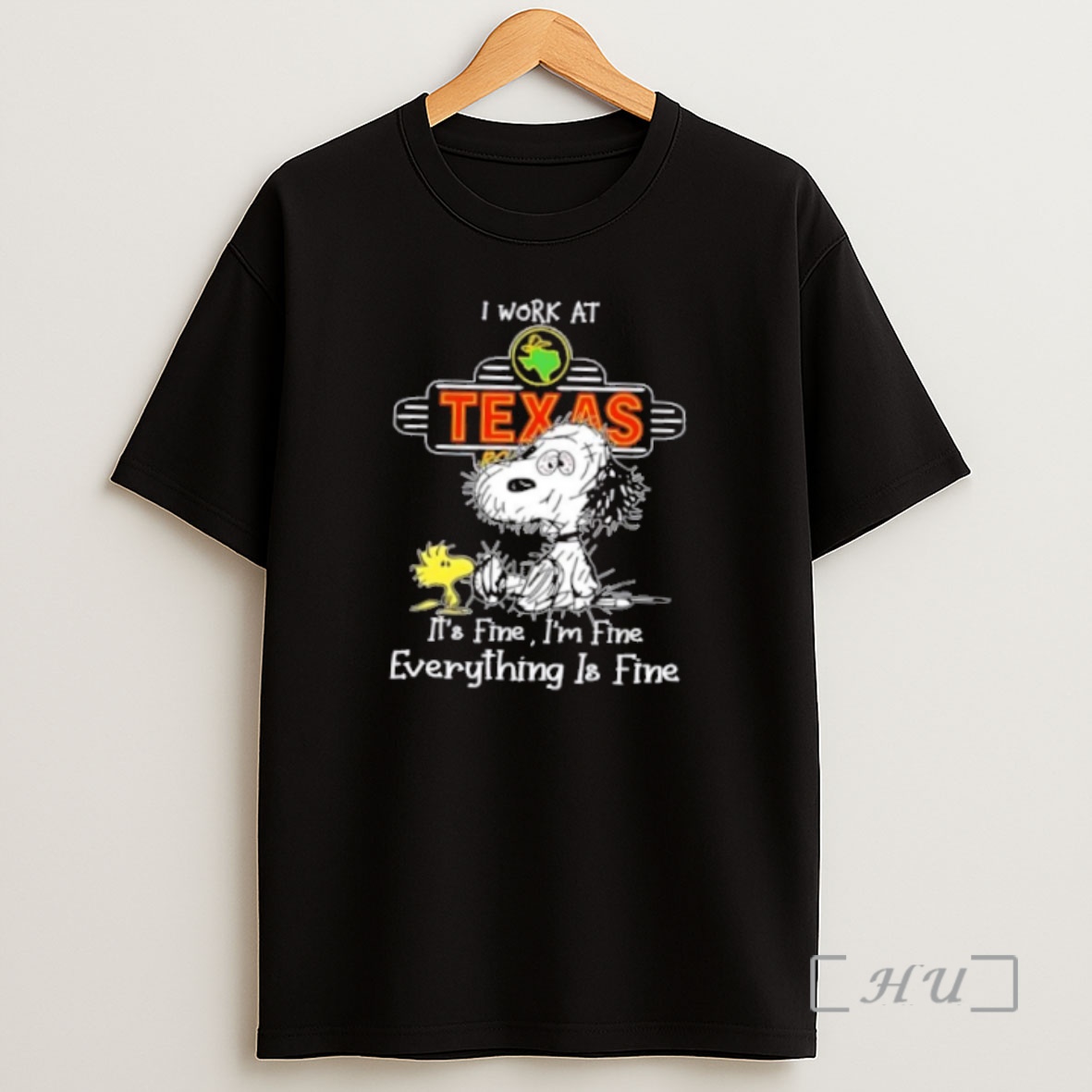 Officials Tired Snoopy And Woodstock I Work At Texas Roadhouse Its Fine Im Fine Everything Is Fine Premium Shirt Sweatshirt Tee
