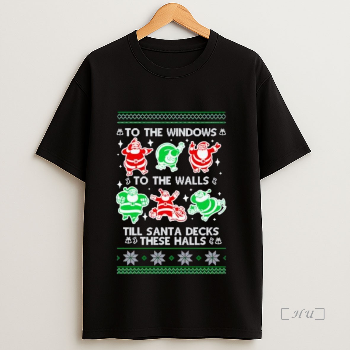 Officials To The Windows To The Walls Till Santa Decks These Halls Ugly Christmas Ornaments Premium Shirt Sweatshirt Tee