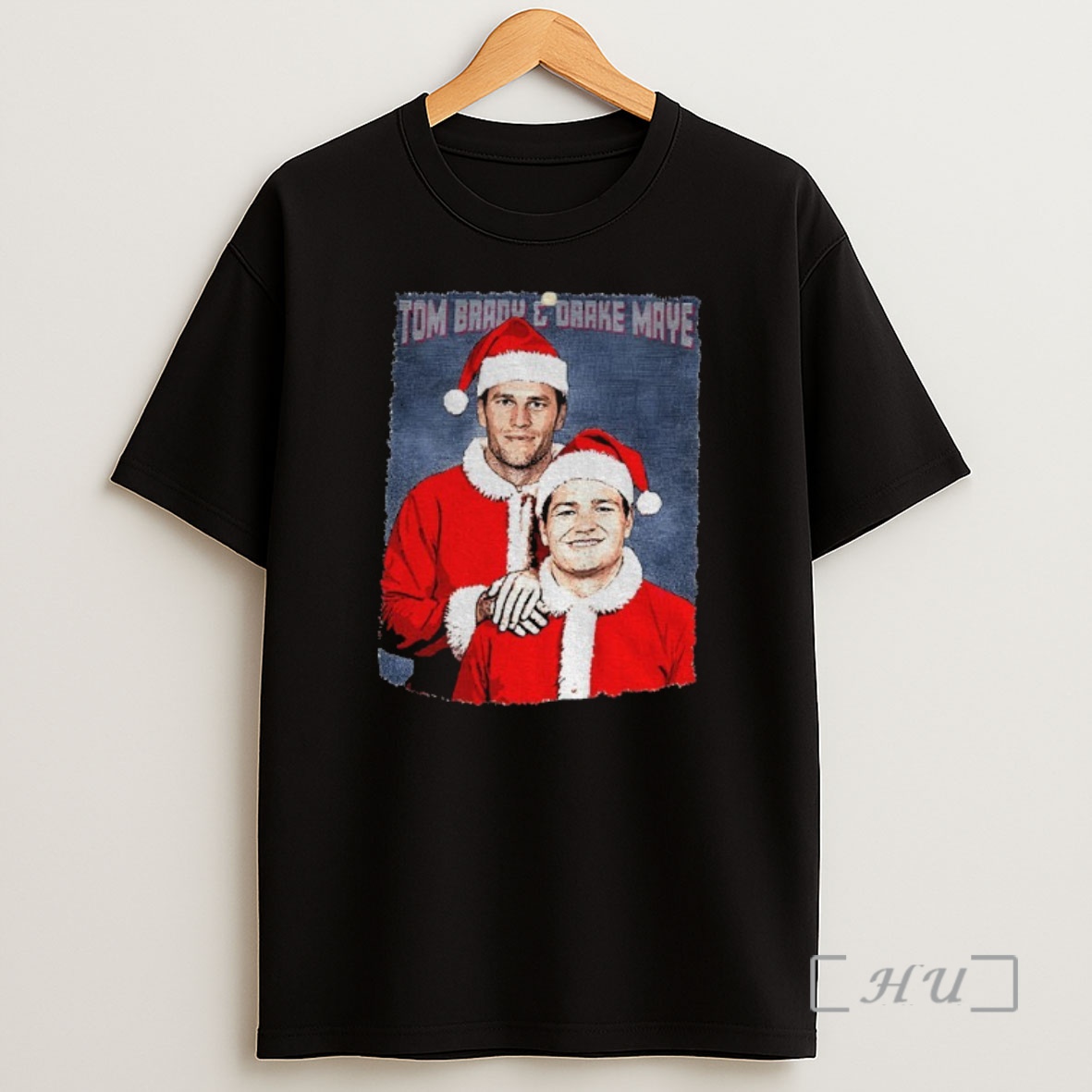Officials Tom Brady And Drake Maye Santa Claus New England Patriots Step Brothers Football Christmas Premium Shirt Sweatshirt Tee