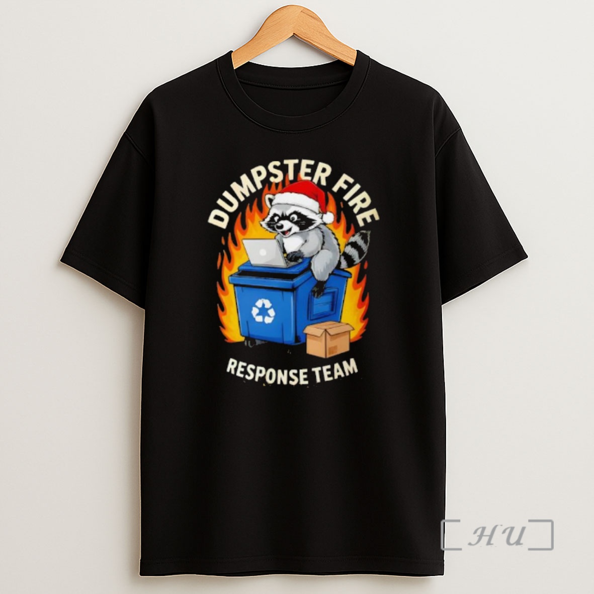 Officials Trash Panda Dumpster Fire Response Team Ugly Christmas Premium Shirt Sweatshirt Tee
