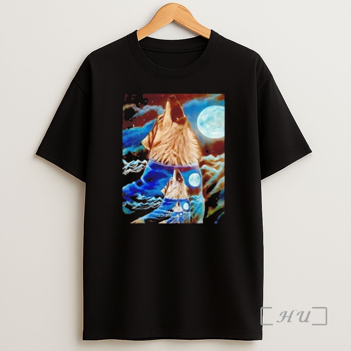 Officials Travis Chapman Wolf And Moon Premium Shirt Sweatshirt Tee
