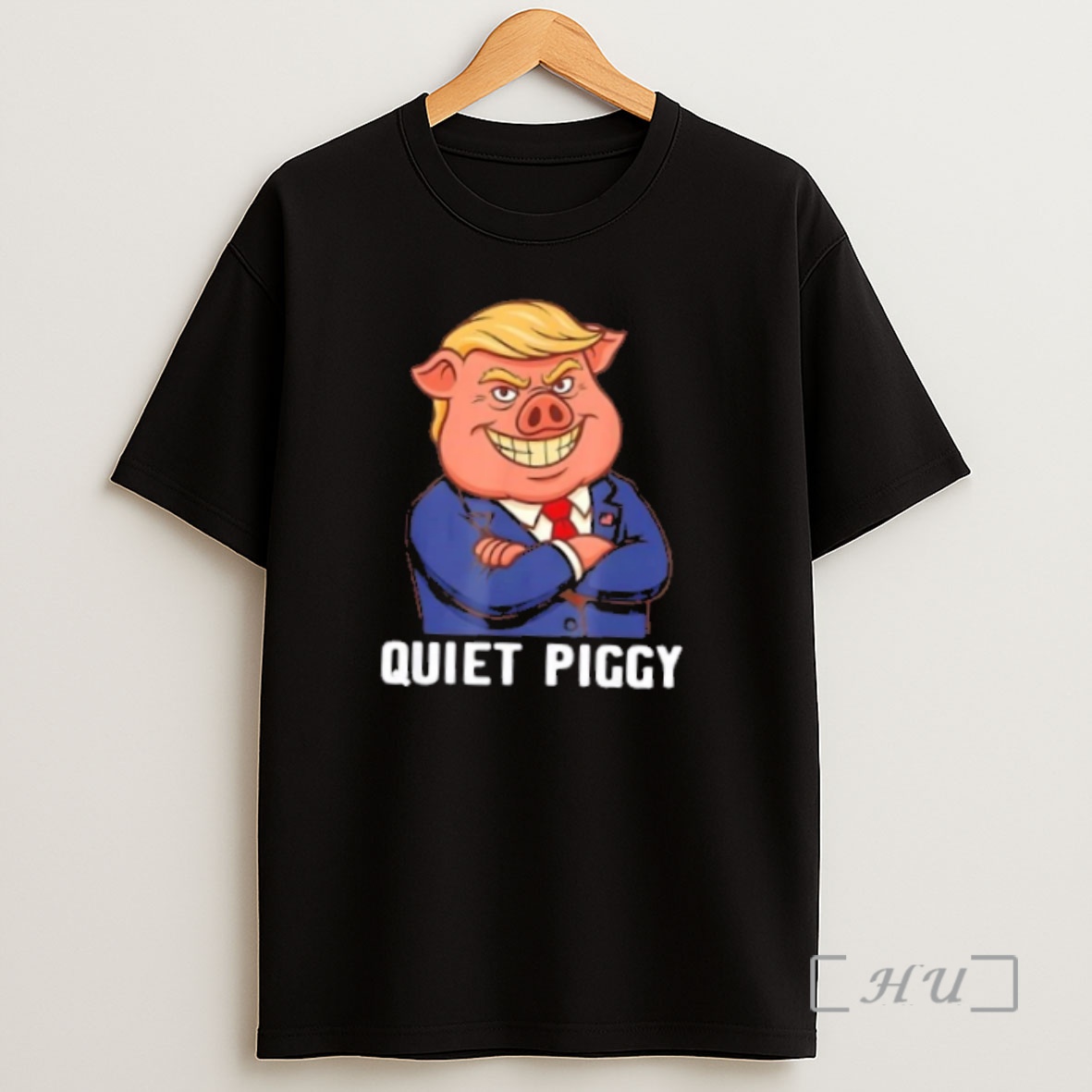 Officials Trump Hair Quiet Piggy Sarcastic Pig Cartoon Humor Premium Shirt Sweatshirt Tee