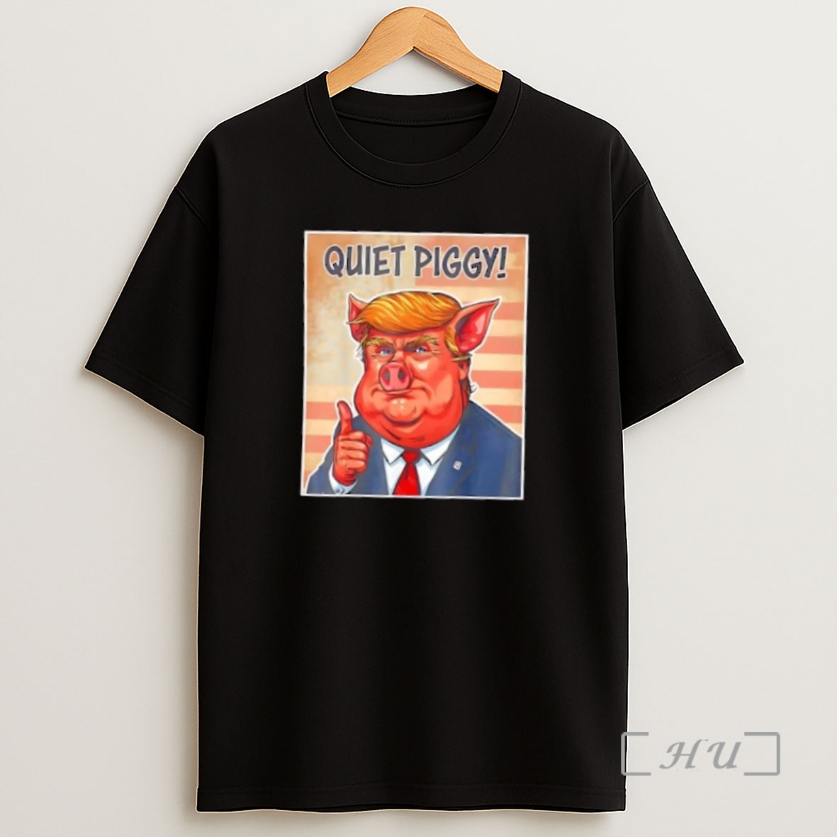 Officials Trump Hair Quiet Piggy Us Flag Premium Shirt Sweatshirt Tee