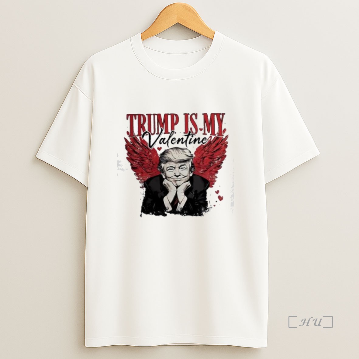 Officials Trump Is My Valentine Cupid Wings Funny Trump Premium Shirt Sweatshirt Tee
