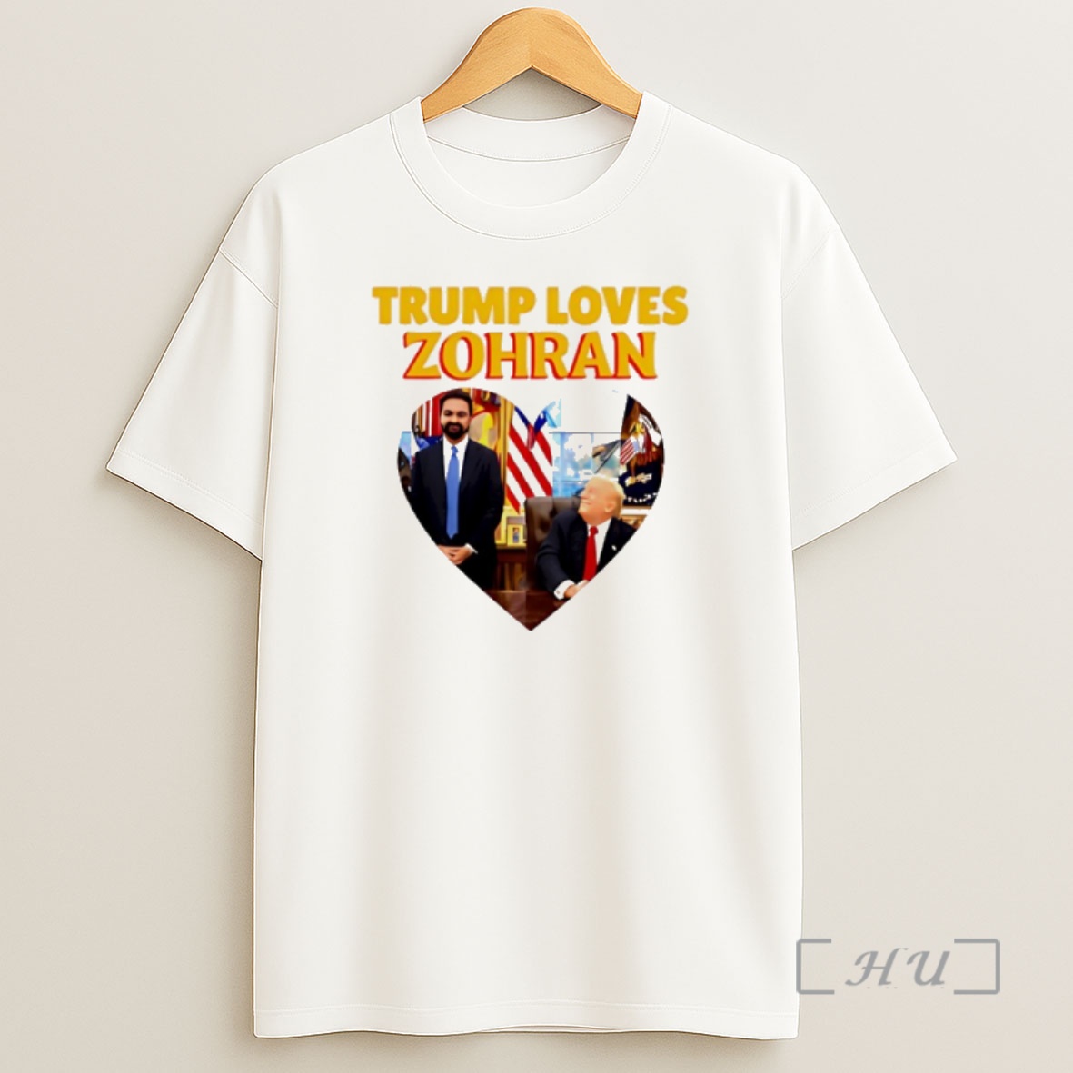 Officials Trump Loves Zohran Mamdani Heart Premium Shirt Sweatshirt Tee