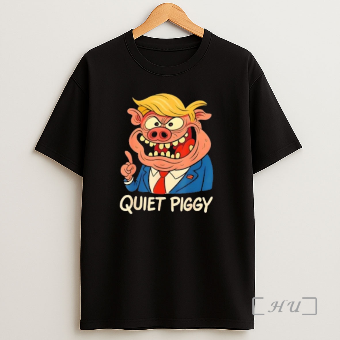 Officials Trump Quiet Piggy Caricature Premium Shirt Sweatshirt Tee