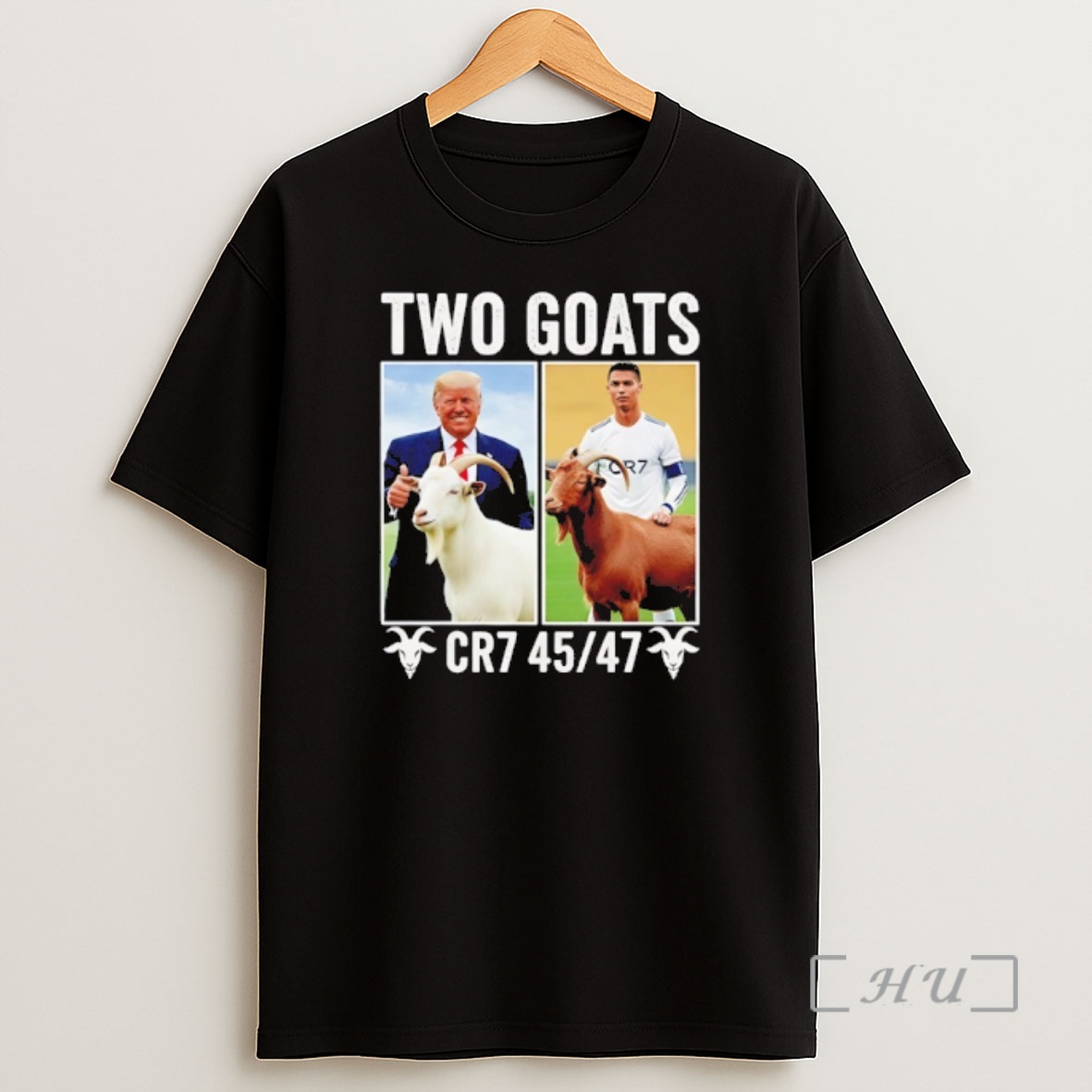 Officials Trump Ronaldo Cr7 Two Goats 45 47 Premium Shirt Sweatshirt Tee