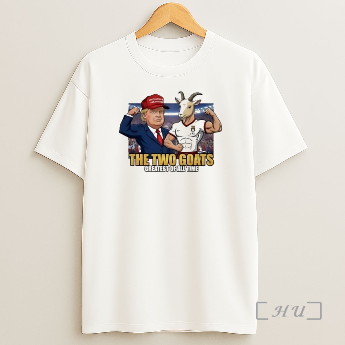 Officials Trump Ronaldo Cr7 The Two Goats Meme Greatest Of All Time Premium Shirt Sweatshirt Tee