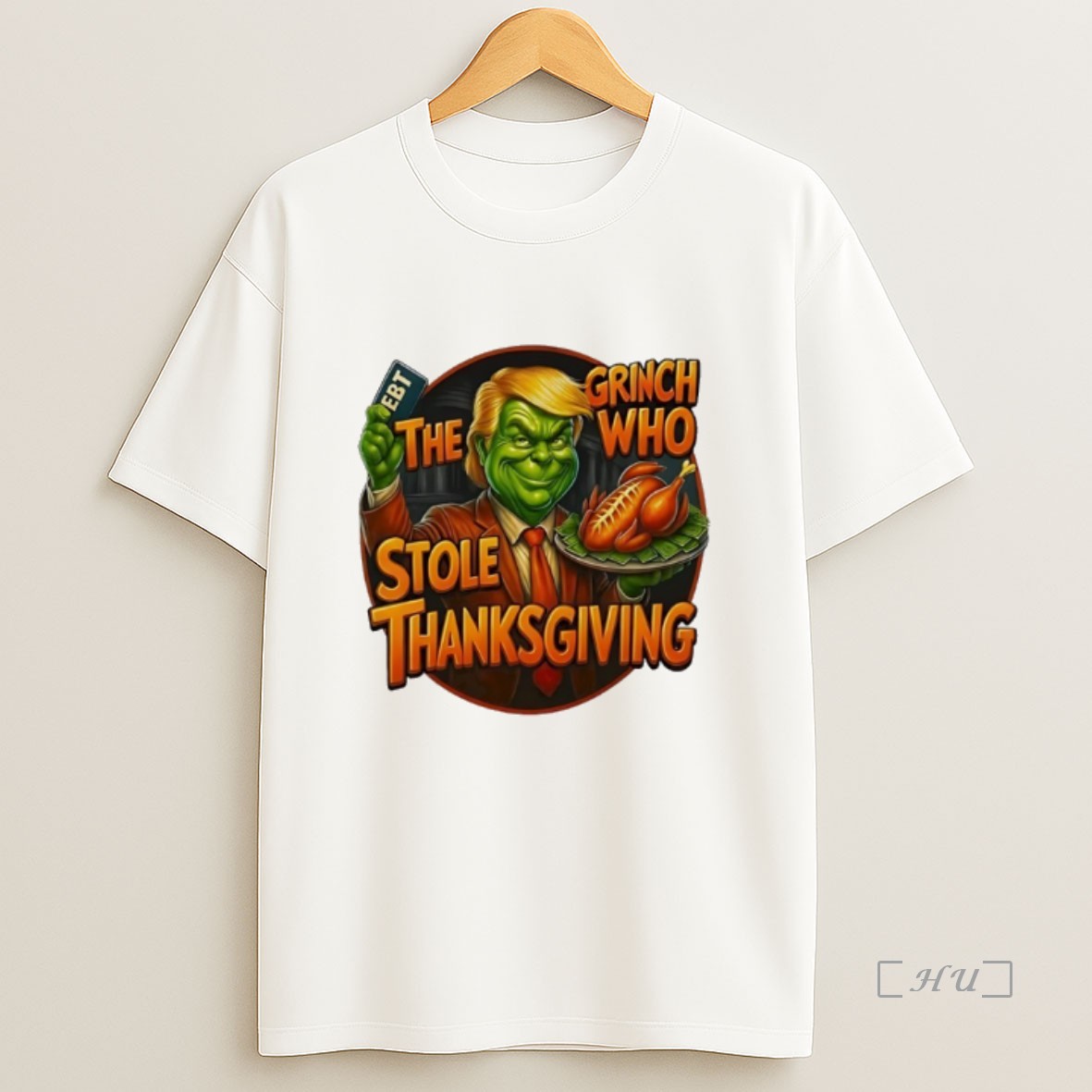 Officials Trump X The Grinch Who Stole Thanksgiving Ebt Meme Premium Shirt Sweatshirt Tee