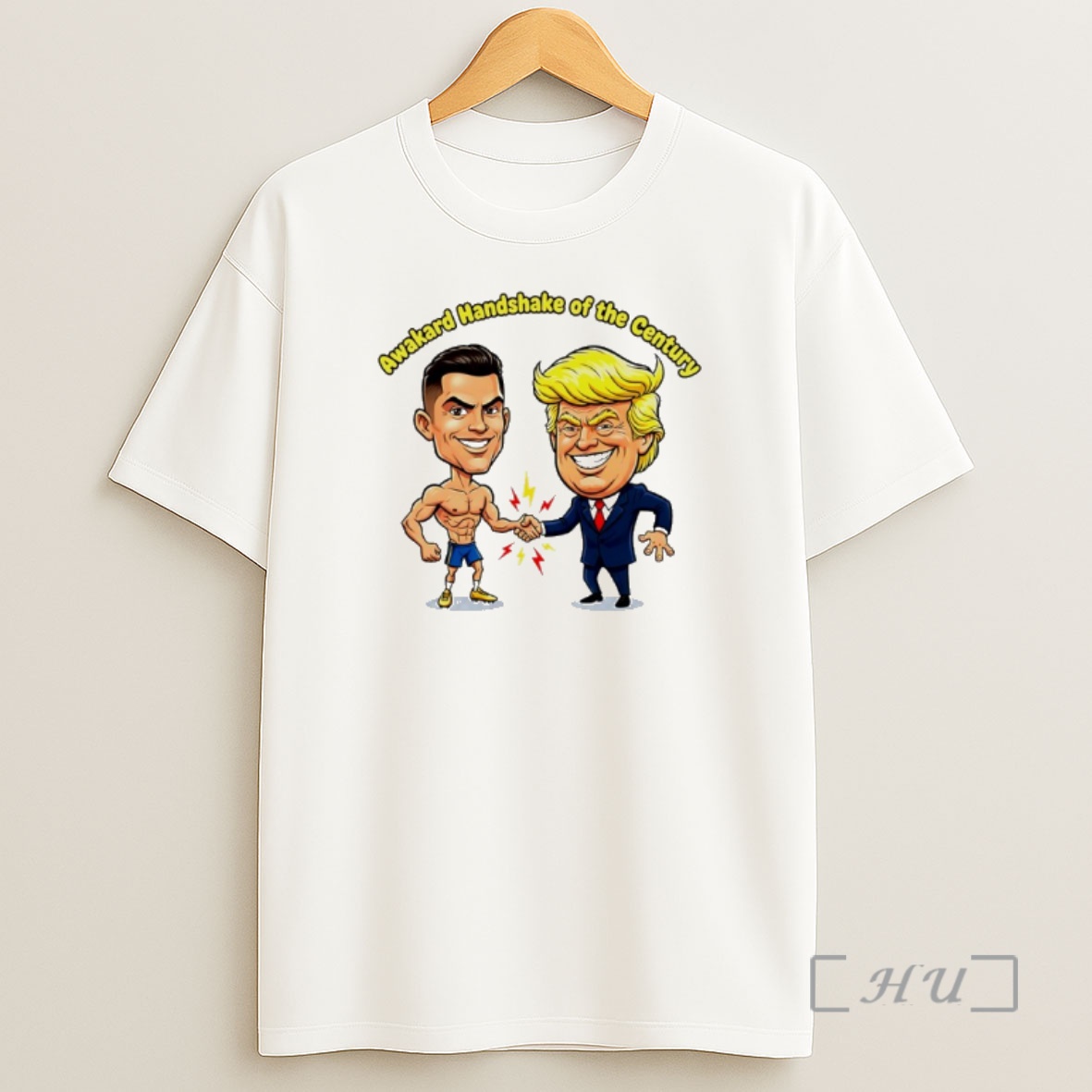 Officials Trump And Ronaldo Awkward Handshake Of The Century Premium Shirt Sweatshirt Tee