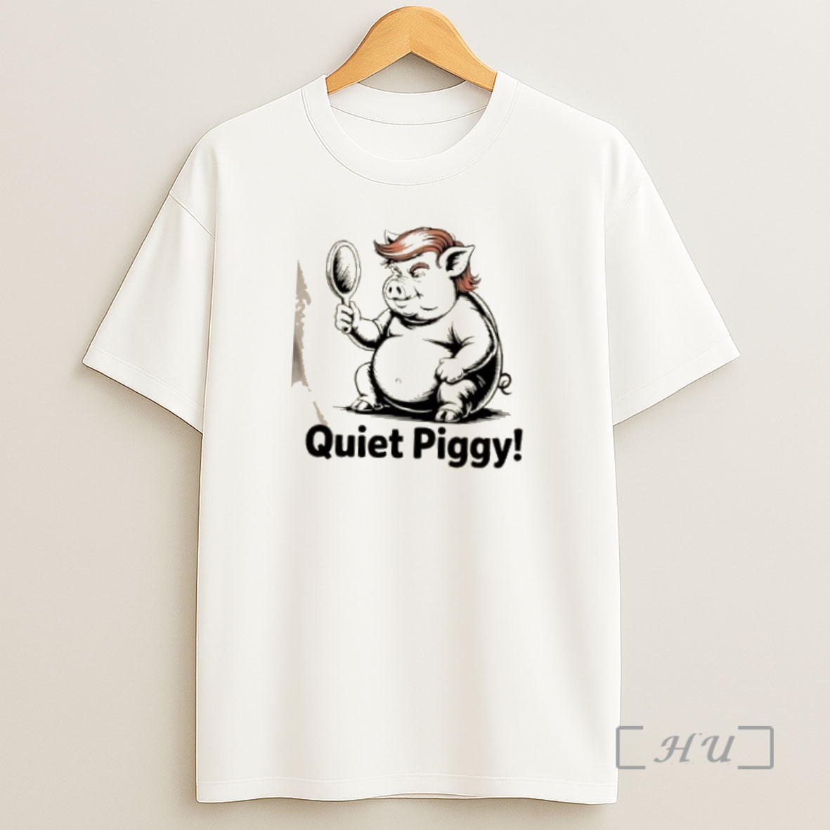 Officials Trump Hair Quiet Piggy Funny Vanity Pig Cartoon Premium Shirt Sweatshirt Tee