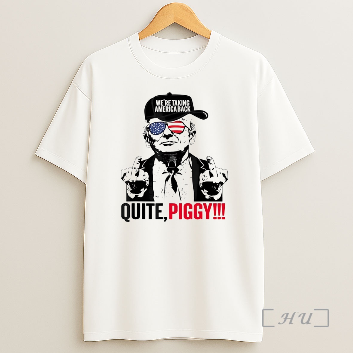 Officials Trump Saying Quiet Piggy Middle Finger Premium Shirt Sweatshirt Tee