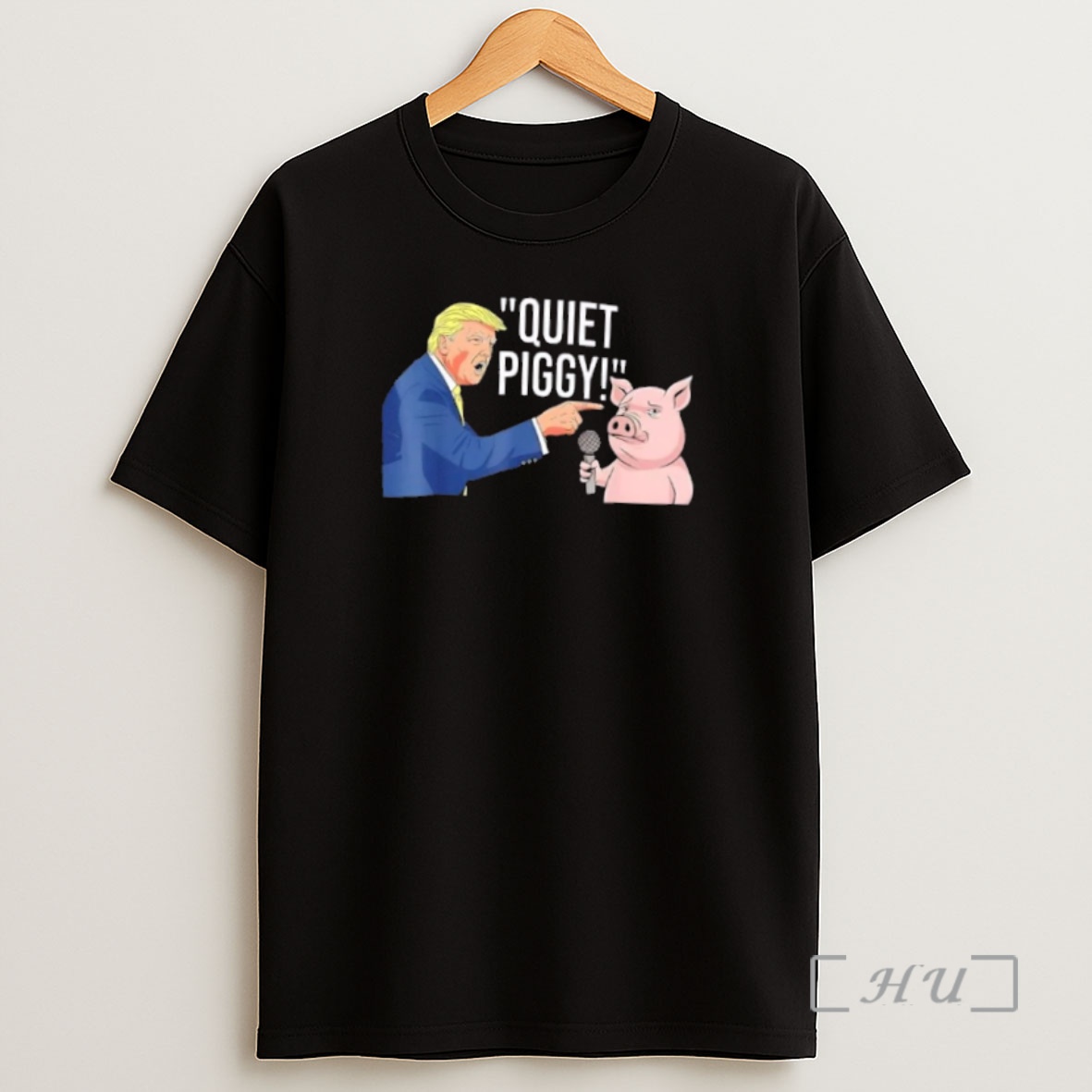 Officials Trump X Pig Quiet Piggy Cartoon Premium Shirt Sweatshirt Tee