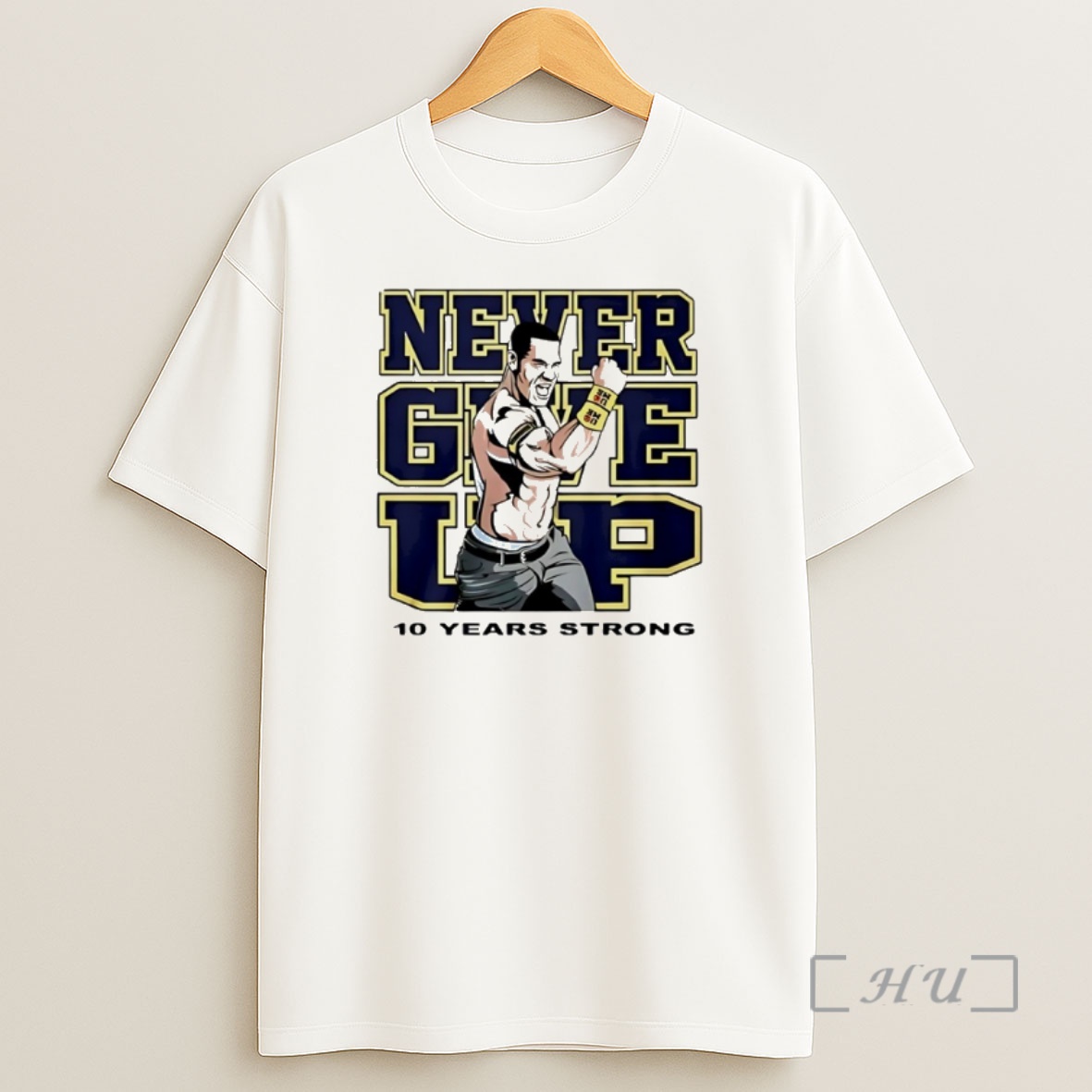 Officials Tyrese Haliburton Wearing John Cena Never Give Up 10 Years Strong Premium Shirt Sweatshirt Tee