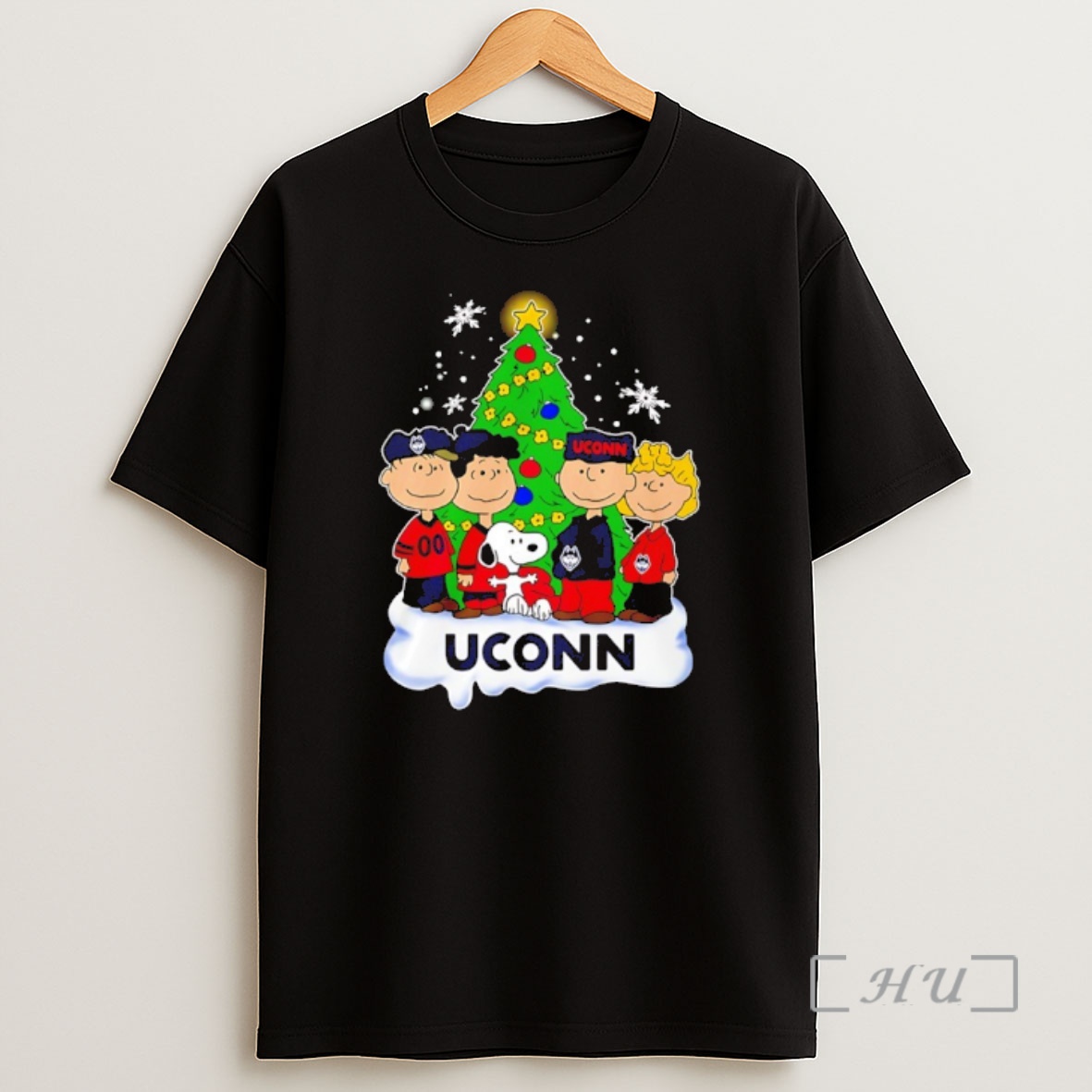 Officials Uconn Huskies Snoopy And The Peanuts Christmas 2025 Premium Shirt Sweatshirt Tee