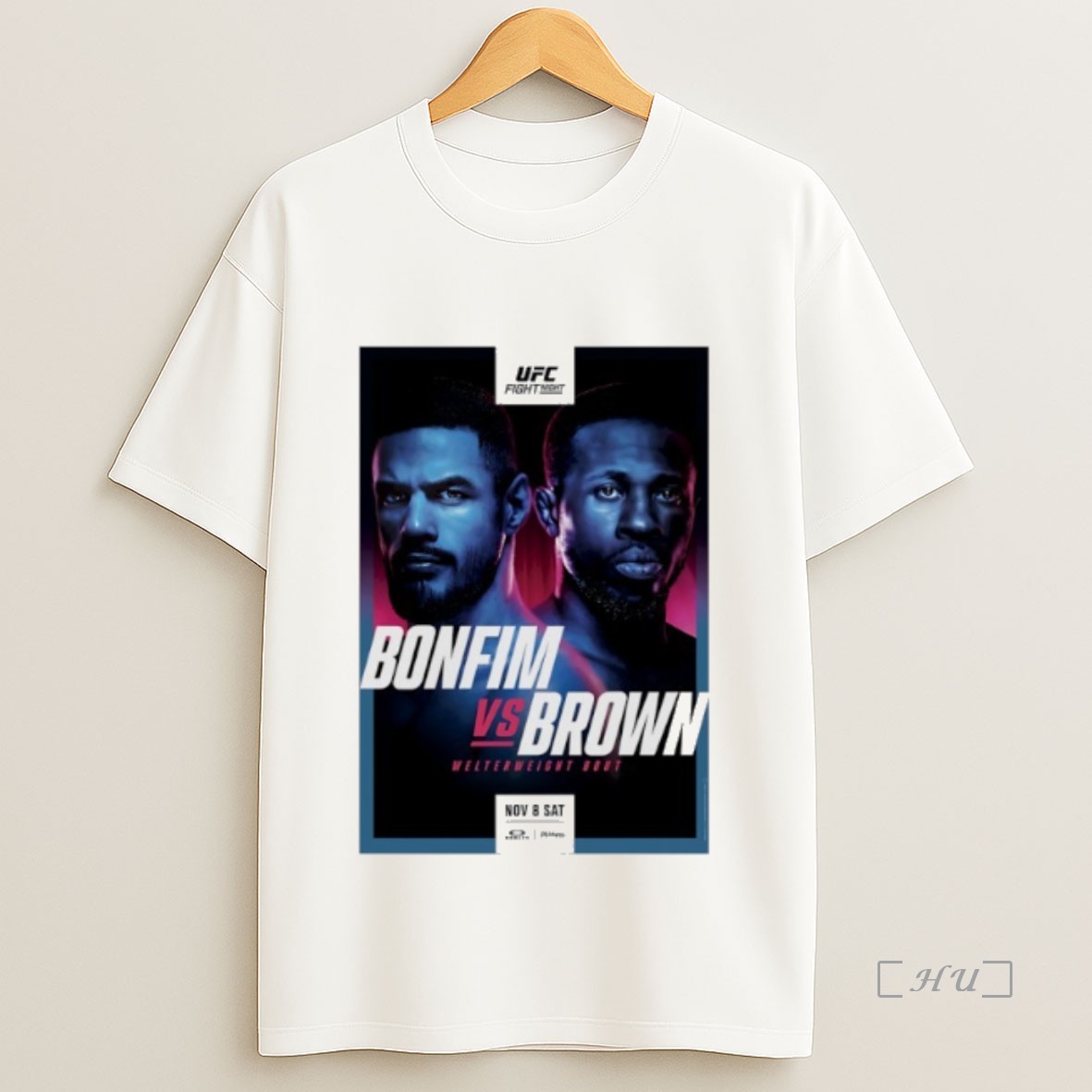 Officials Ufc Fight Night Bonfim Vs Brown Autographed Event Premium Shirt Sweatshirt Tee