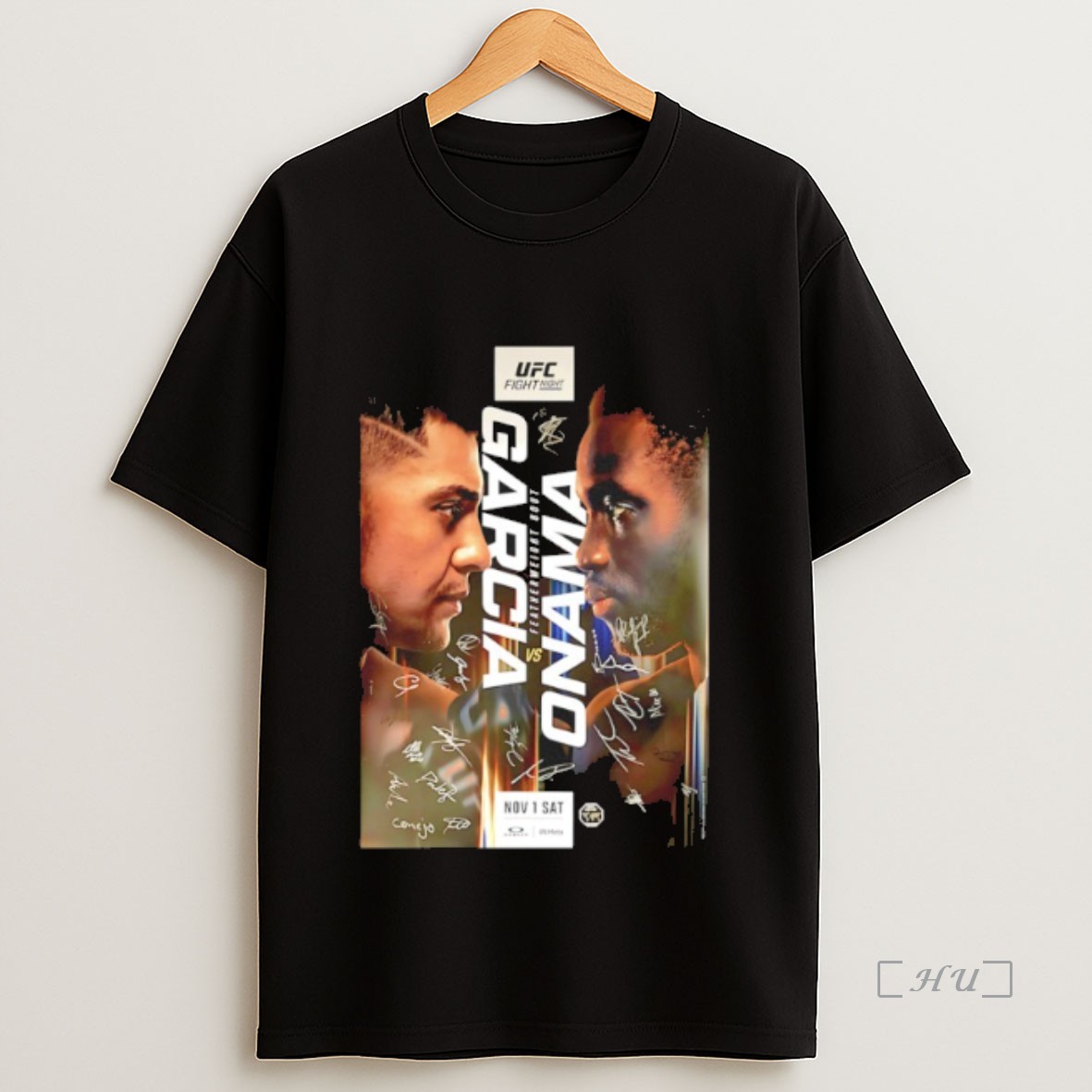 Officials Ufc Fight Night Garcia Vs Onama Autographed Event Premium Shirt Sweatshirt Tee