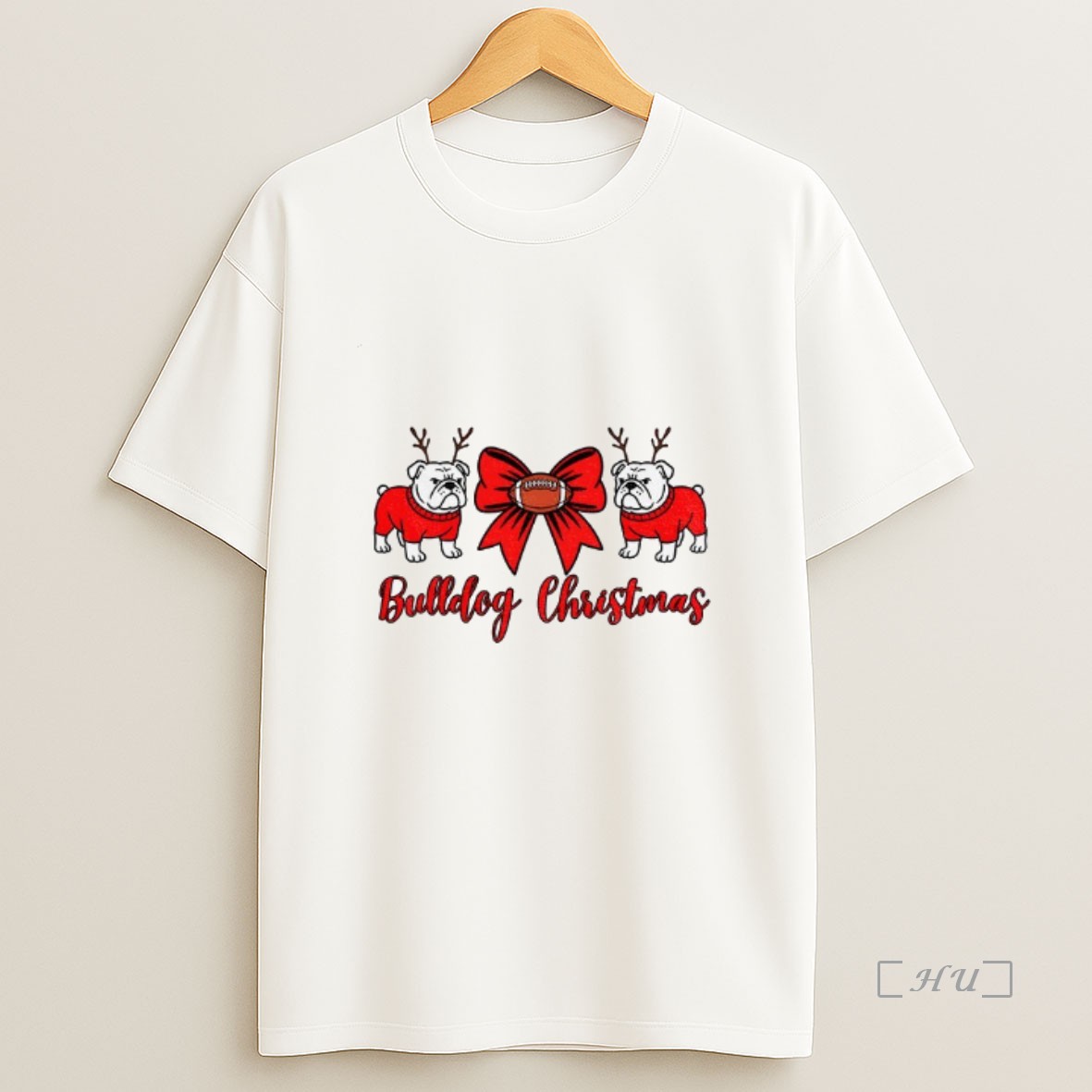 Officials Uga Bulldogs Bow Bulldog Christmas Premium Shirt Sweatshirt Tee