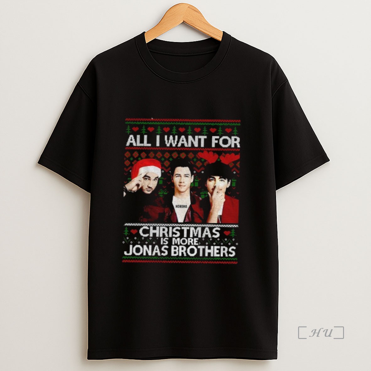 Officials Ugly Christmas All I Want For Christmas Is Jonas Brothers Premium Shirt Sweatshirt Tee