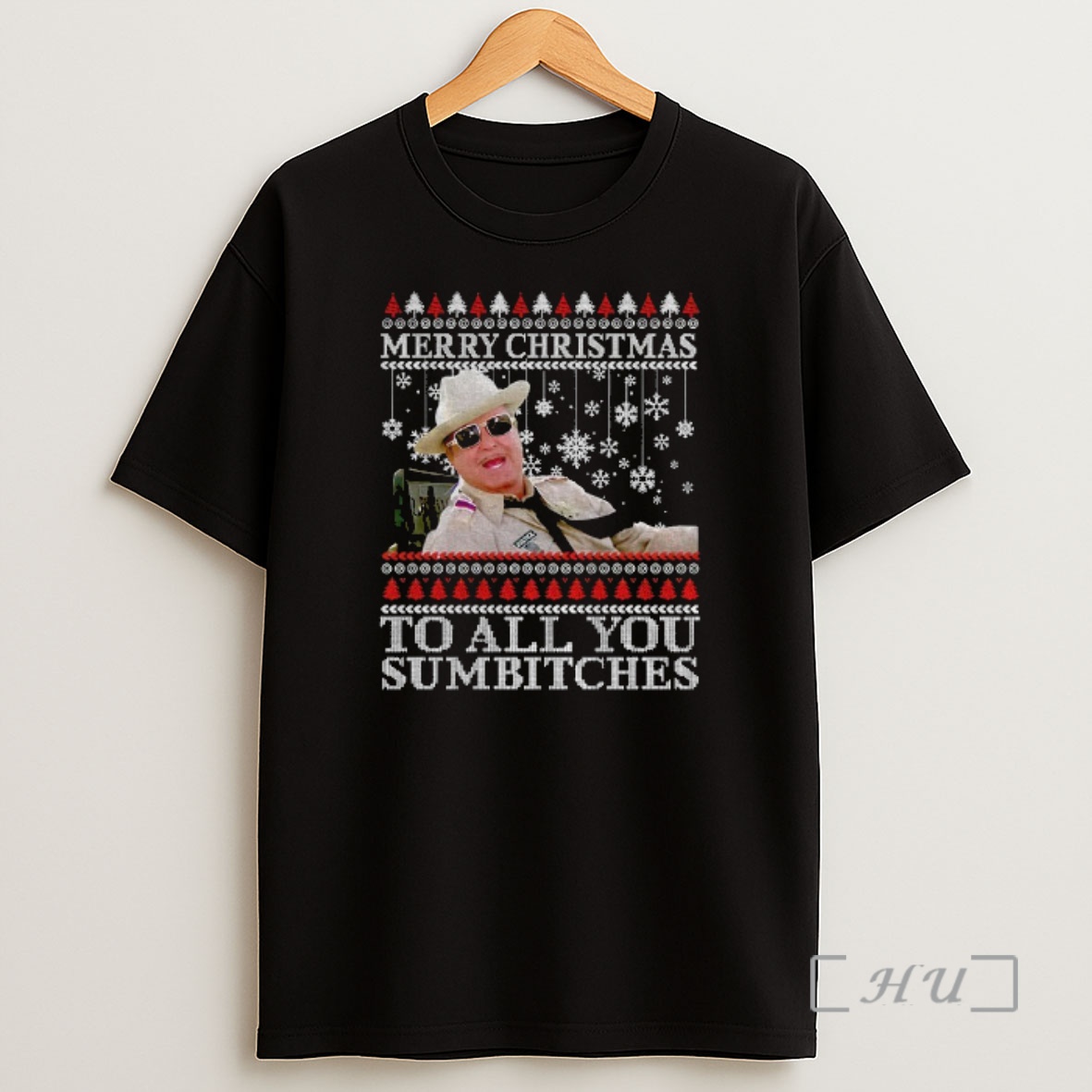 Officials Ugly Smokey And The Bandit Christmas Merry Christmas To All You Sumbitches Premium Shirt Sweatshirt Tee