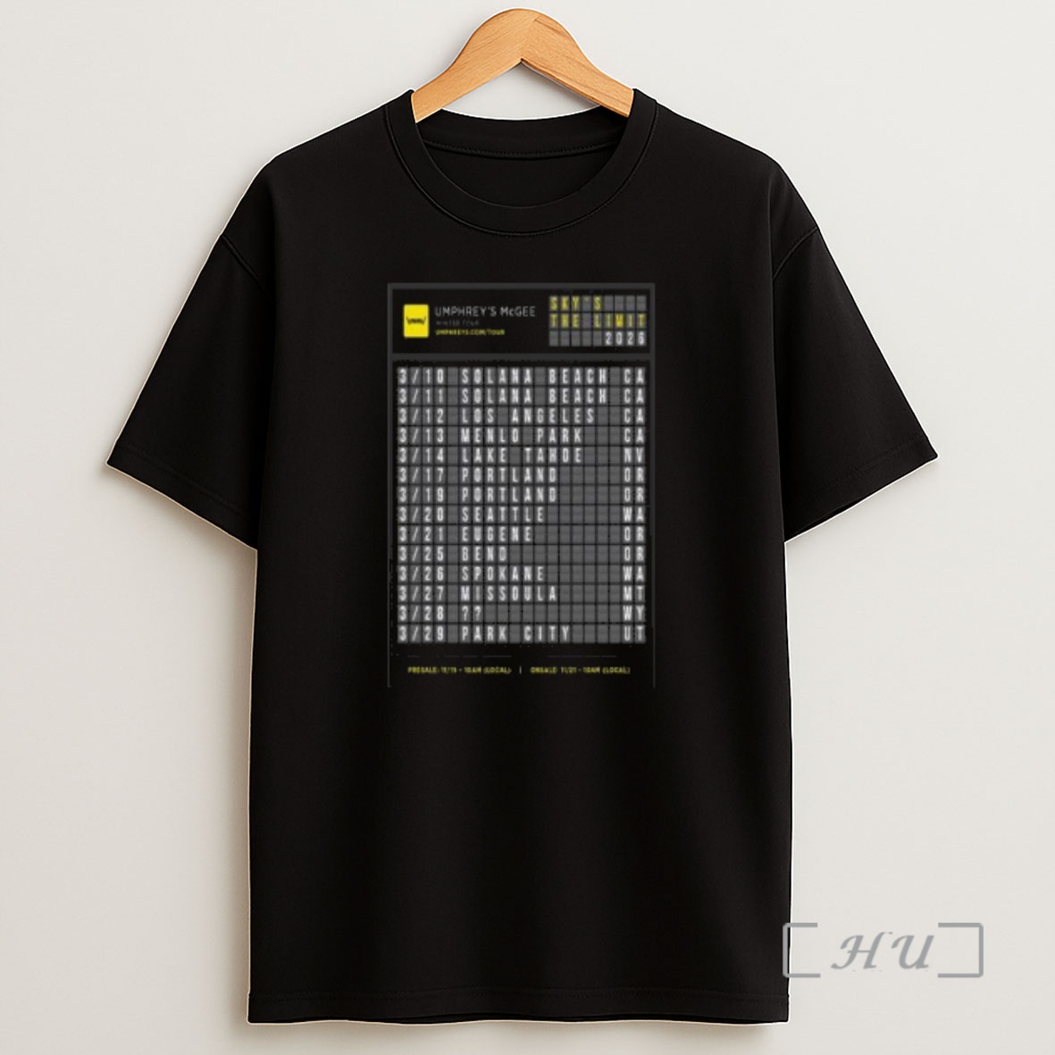 Officials Umphreys Mcgee Skys The Limit Tour 2026 Circle Black Premium Shirt Sweatshirt Tee