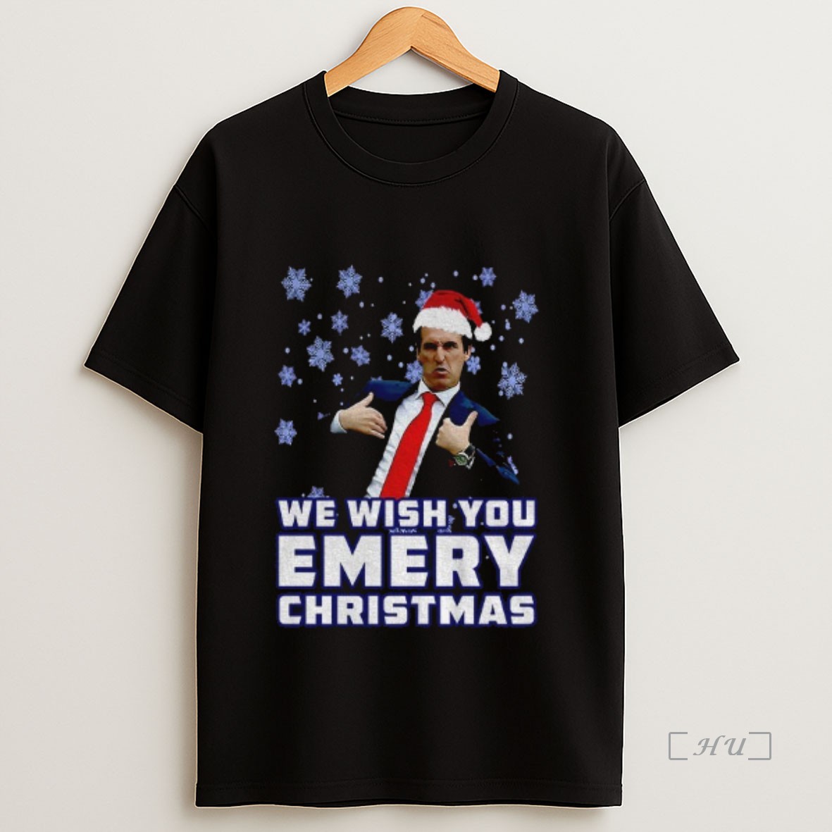 Officials Unai Emery Santa Hat We Wish You A Emery Christmas Premium Shirt Sweatshirt Tee
