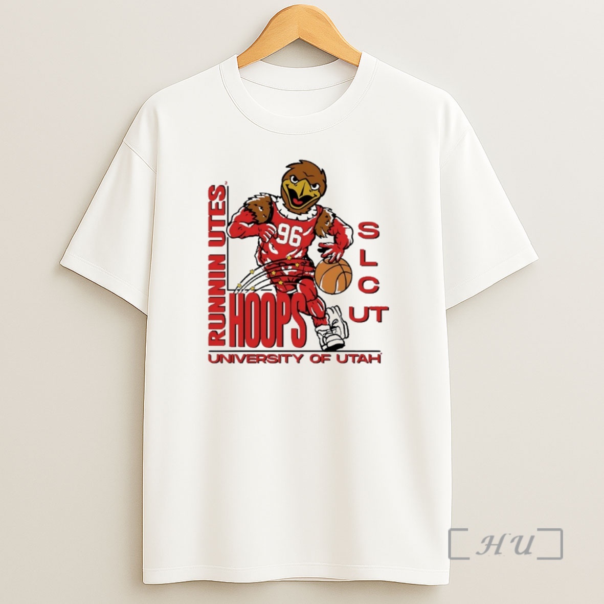 Officials University Of Utah Runnin Utes Hoops Swoop Mascot Premium Shirt Sweatshirt Tee