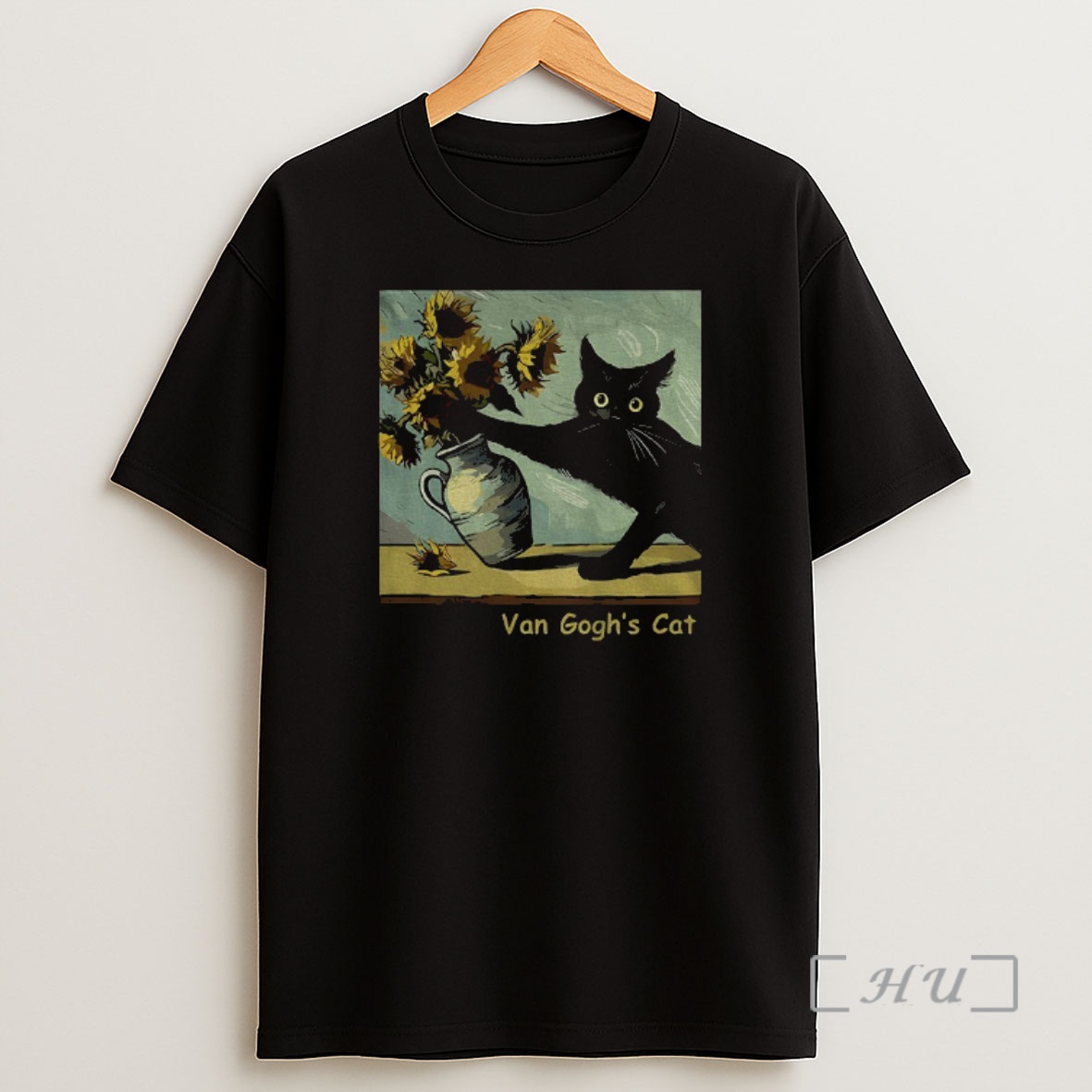 Officials Van Goghs Cat Sunflowers Graphic Funny Art Parody Premium Shirt Sweatshirt Tee