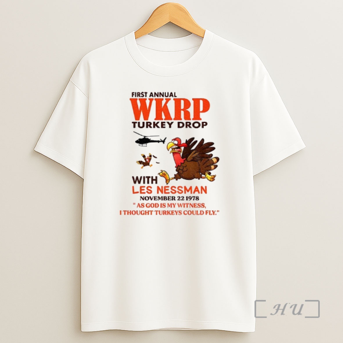 Officials Vintage Wkrp Turkey Drop First Annual With Less Nessman Premium Shirt Sweatshirt Tee