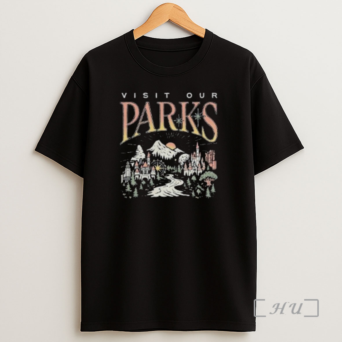Officials Visit Our Parks Circle Black Premium Shirt Sweatshirt Tee