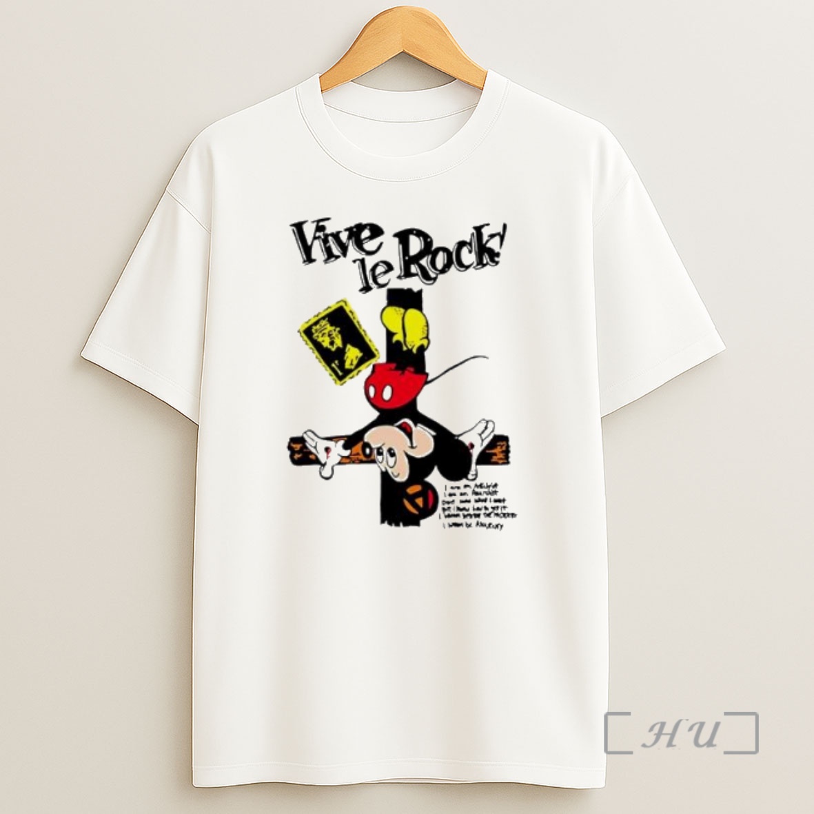 Officials Vive Le Rock Crucified Mickey Mouse Premium Shirt Sweatshirt Tee