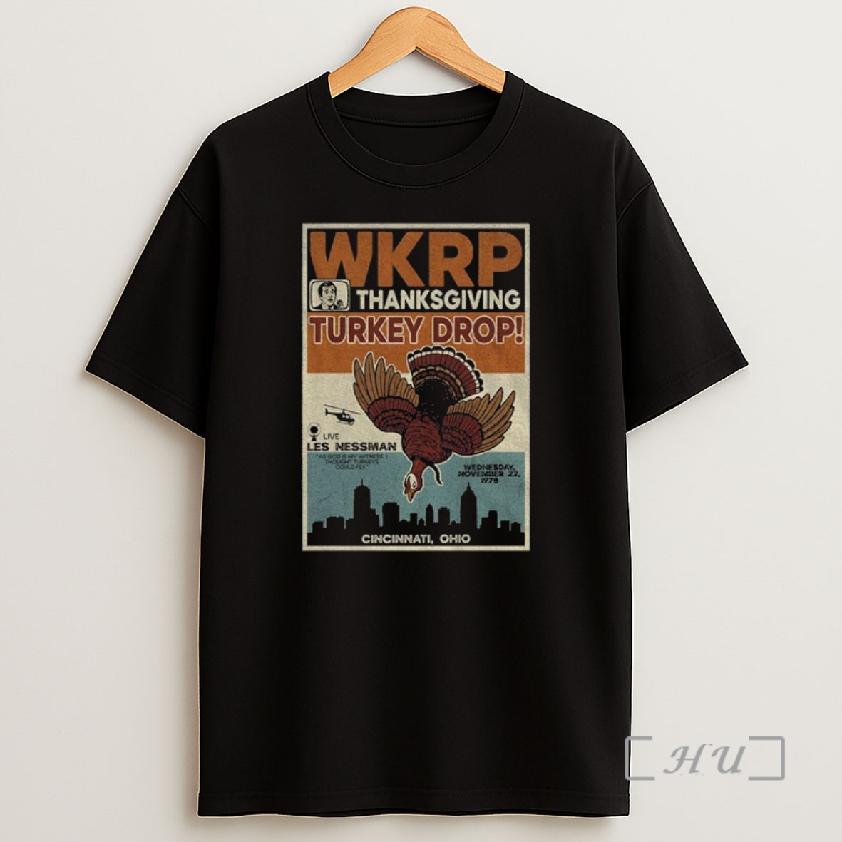 Officials Wkrp In Cincinnati Turkey Drop Thanksgiving Day Vintage Premium Shirt Sweatshirt Tee