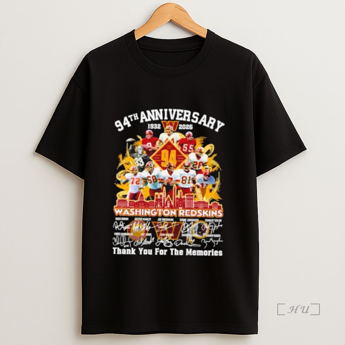 Officials Washington Commanders 94th Anniversary 1932 2026 Thank You For The Memories Signatures Premium Shirt Sweatshirt Tee