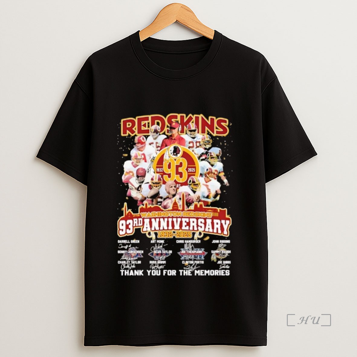 Officials Washington Redskins 93rd Anniversary 2025 Thank You For The Memories Premium Shirt Sweatshirt Tee