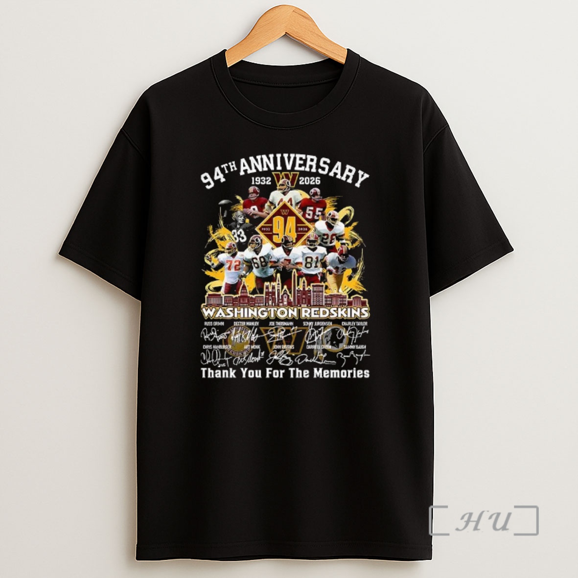 Officials Washington Redskins 94th Anniversary 1932 2025 Thank You For The Memories Signature Premium Shirt Sweatshirt Tee