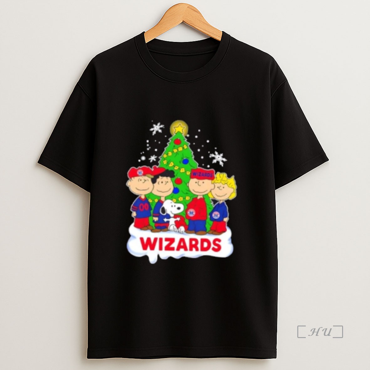 Officials Washington Wizards X Peanuts Snoopy And Friends Christmas Tree Premium Shirt Sweatshirt Tee