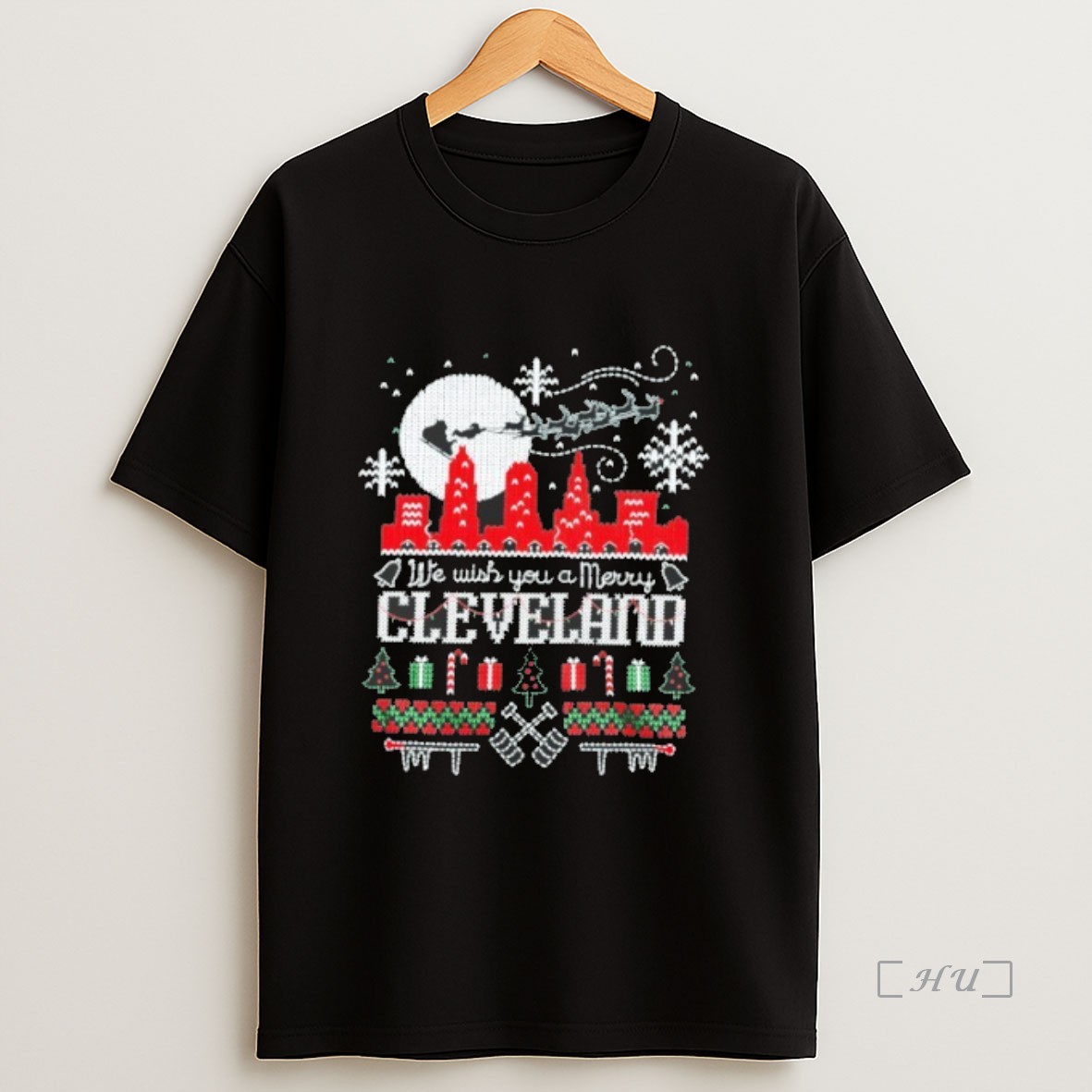 Officials We Wish You A Merry Cleveland Ugly Christmas Sweat Premium Shirt Sweatshirt Tee