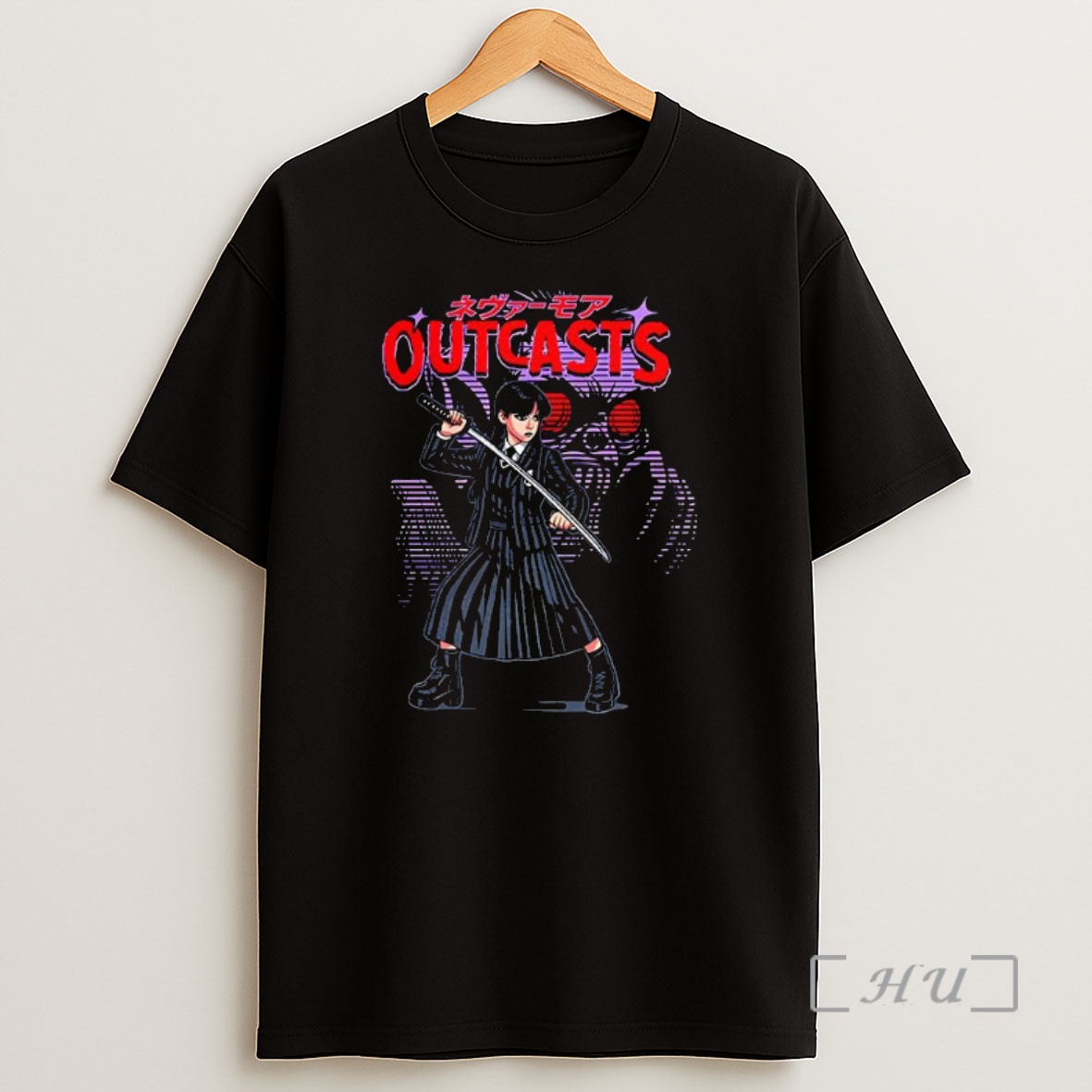 Officials Wednesday Addams Outcasts Anime Style Premium Shirt Sweatshirt Tee