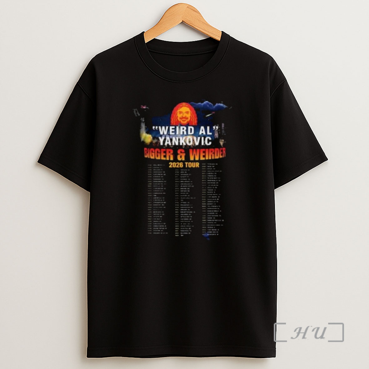 Officials Weird Al Yankovic Bigger Weirder 2026 Tour Circle Black Premium Shirt Sweatshirt Tee